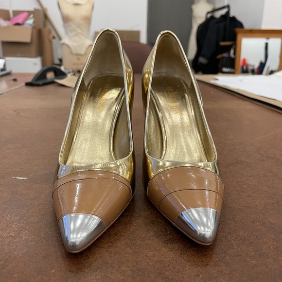 Burberry metallic Annalise Specchio leather pumps - Picture 3 of 8